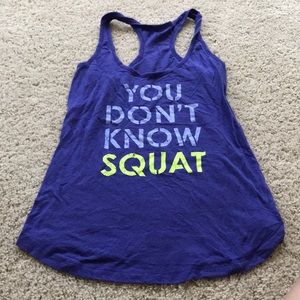 Razor back workout tank